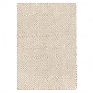 Webteppich Dochtwolle FLAT beige