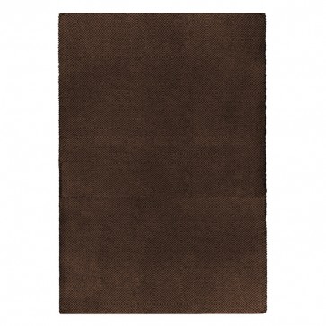 Webteppich Dochtwolle FLAT braun