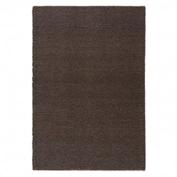Webteppich Dochtwolle LOOP braun